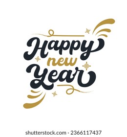 premium vector happy new year text design