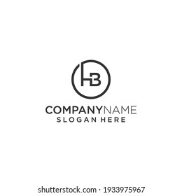 Premium vector HB lettering logo design. The initials HB logo.