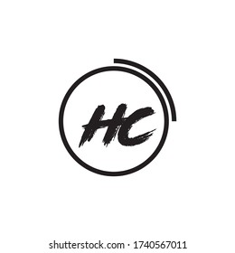 Premium Vector HC Letter Logo.Beautiful Minimalist Logotype design for branding,Elegant identity design.
