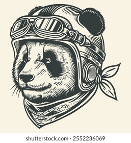 Premium Vetor I Cabeça piloto panda voo desenho linha de desenho arte cor desenhos animados diversão