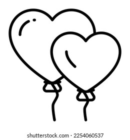 Premium vector of heart balloon in modern style, easy to use