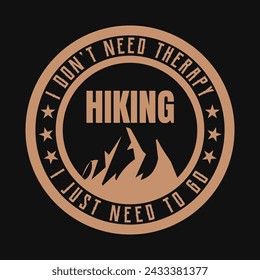 premium vector hiking template for tshirt