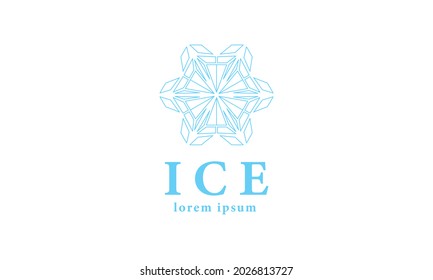 Diseño de logotipo de hielo portador premium