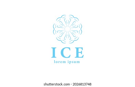 Diseño de logotipo de hielo portador premium