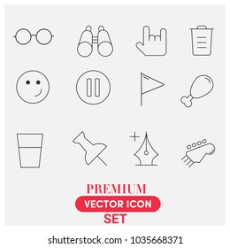 Premium Vector Icon Illustration Set