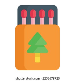 Premium vector icon of match box