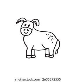 Premium Vector Illustration | Animals Icons Objects Hand drawn 