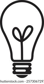 Premium Vector Illustration of a Light bulb Icon in Dark Red, Isolated on a Green Background.