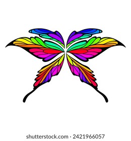 premium vector, illustration of a pair of butterfly wings