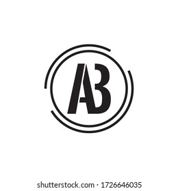 Premium Vector Initial AB Letter Logo.Beautiful Minimalist Logotype design for branding,Elegant identity design.
