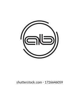 Premium Vector Initial AB Letter Logo.Beautiful Minimalist Logotype design for branding,Elegant identity design.
