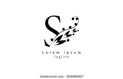 Premium vector initial letter S florish typography logo design