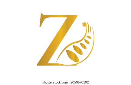 Premium vector initial letter Z florish typography logo design