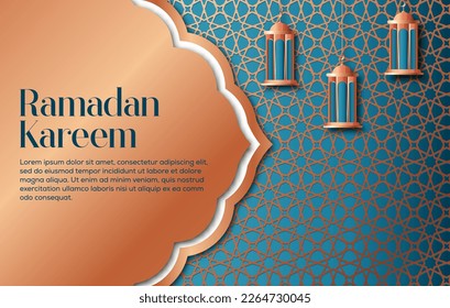Premium Vektor Islamischer Stil Ramadan Kareem und Eid Decoration Hintergrund