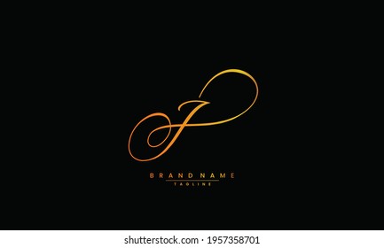 Premium Vector J Logo. Beautiful Logotype design for luxury company branding. Elegant identity design in gold.