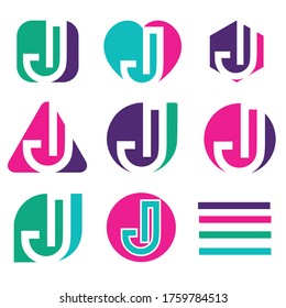 
Premium-Vector-Logo,Letter-j-Vorlage für das Design von Logos im Negativbereich