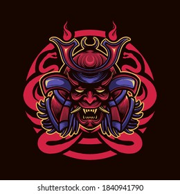 Premium-Vektor-Japan-Samurai-Maske