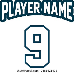 Premium vector jersey number design
