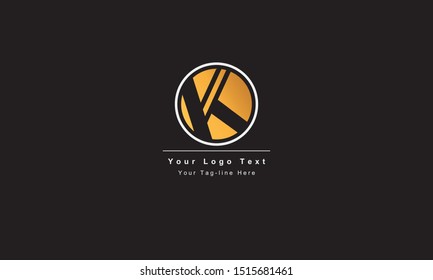 Premium Vector K Letter Logo in two color variations. Beautiful Logotype design for company branding.
 Elegant identity design in white and gold.