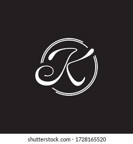 Logotipo de letra K vectorial premium.Diseño de logotipo minimalista para marca,Diseño de identidad elegante.