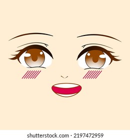 Premium vector l cute and beautiful anime eyes. royalty free. suitable for manga or sticker