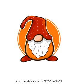 Premium vector l gnom x santa clause versi 2 vector cute charachter design.