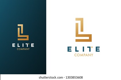 Premium Vector L Logo in two color variations. Beautiful Logotype for luxury branding. Elegant and stylish design for your company.