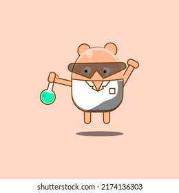 Premium vector l medical bear cute character. vector icon design illustration