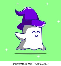 Premium vector l set bundle vector chatacter ghost cute flat design. free royalty. suitable for sticker