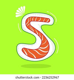 Premium vector l sushi kawaii food. vector illustration. cute cartoon. sticker edition. asian food.