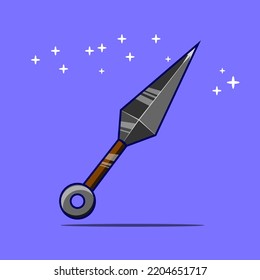 Premium vector l vector weapon ninja asuma simple ilustration. sword ninja design flat 