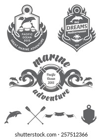 premium vector label for marine adventure