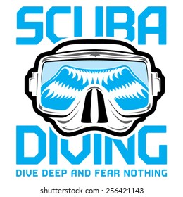 premium vector label mask for scuba diving and freediving swimming