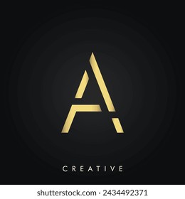 Un Vector Premium más reciente Logo Design Creative Logo. Ilustración vectorial. Cartas. Creativo. Monograma femenino mínimo. Logo dorado. Hojas elegantes.  Diseño moderno. Diseño de logotipo dorado.