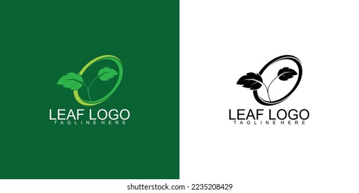 Premium vector leaf logo design with minimalis concept