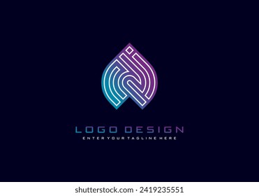 Premium vector letter isn logo design