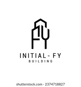 Premium Vector letter logo. initial FY logo inspiration. lettering logo design.