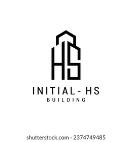Premium Vector letter logo. initial HS logo inspiration. lettering logo design.
