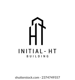 Premium Vector letter logo. initial HT logo inspiration. lettering logo design.