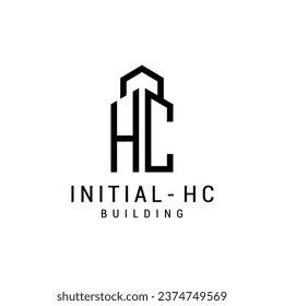 Premium Vector letter logo. initial HC logo inspiration. lettering logo design.