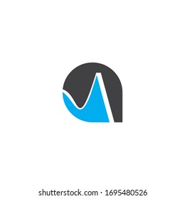 Logotipo de carta Premium Vector A.Diseño de logotipo minimalista para la marca, diseño de identidad elegante.