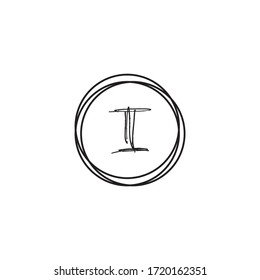 Logotipo de carta Vector I Premium.Diseño de logotipo minimalista para la marca, diseño de identidad elegante.