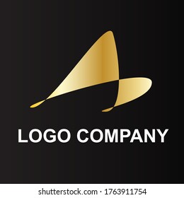 Premium Vector Logo. Beautiful logotype design for luxury corporate branding. Elegant identity design with gold color
