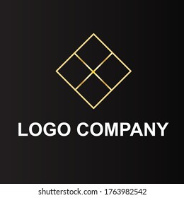 Logotipo Vector Premium. Hermoso diseño de logotipo para marca corporativa de lujo. Diseño elegante de identidad con color dorado