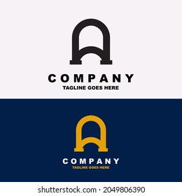 Premium Vector A Logo. Beautiful Logotype design for luxury corporate brand. Elegant identity design