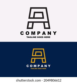 Premium Vector A Logo. Beautiful Logotype design for luxury corporate brand. Elegant identity design