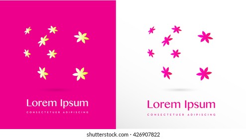 PREMIUM VECTOR LOGO / ICON DESIGN : BEAUTIFUL ABSTRACT FLOWER DESIGN
