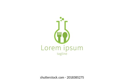 Premium vector logo labolatory, science lab, food research design
