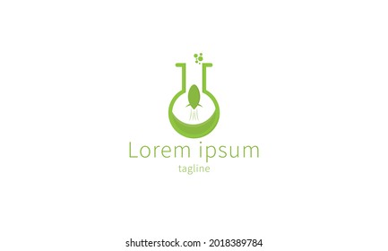 Premium vector logo labolatory, science lab, and rocket launch design