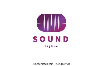 Premium vector logo sound, soundwave, music, dj, modern style